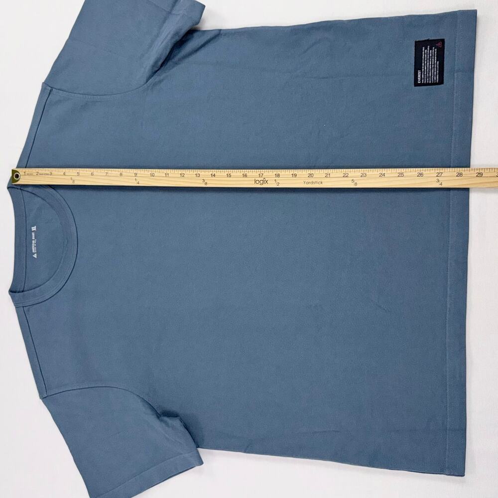 American Giant Everest Ultra Heavyweight Cotton Tee Shirt XL Blue - Picture 9 of 11